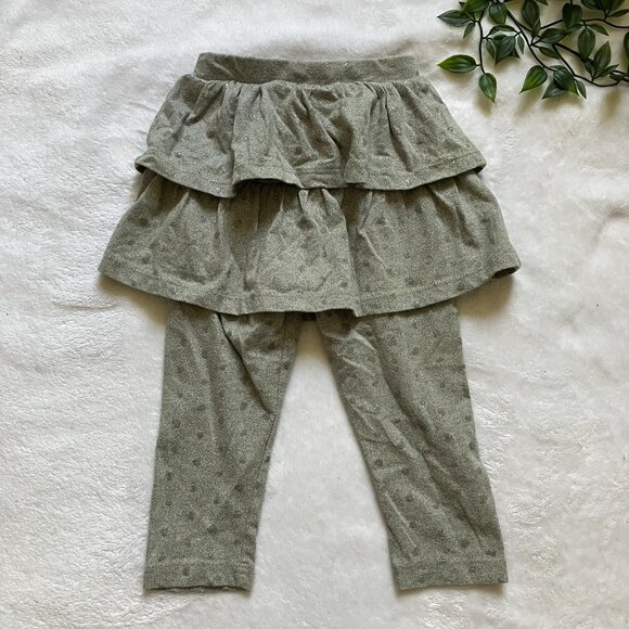 MiniBamba Baby Toddler Layered Leggings 18M | Grey Sparkle Hearts Skirted GUC - Picture 11 of 16